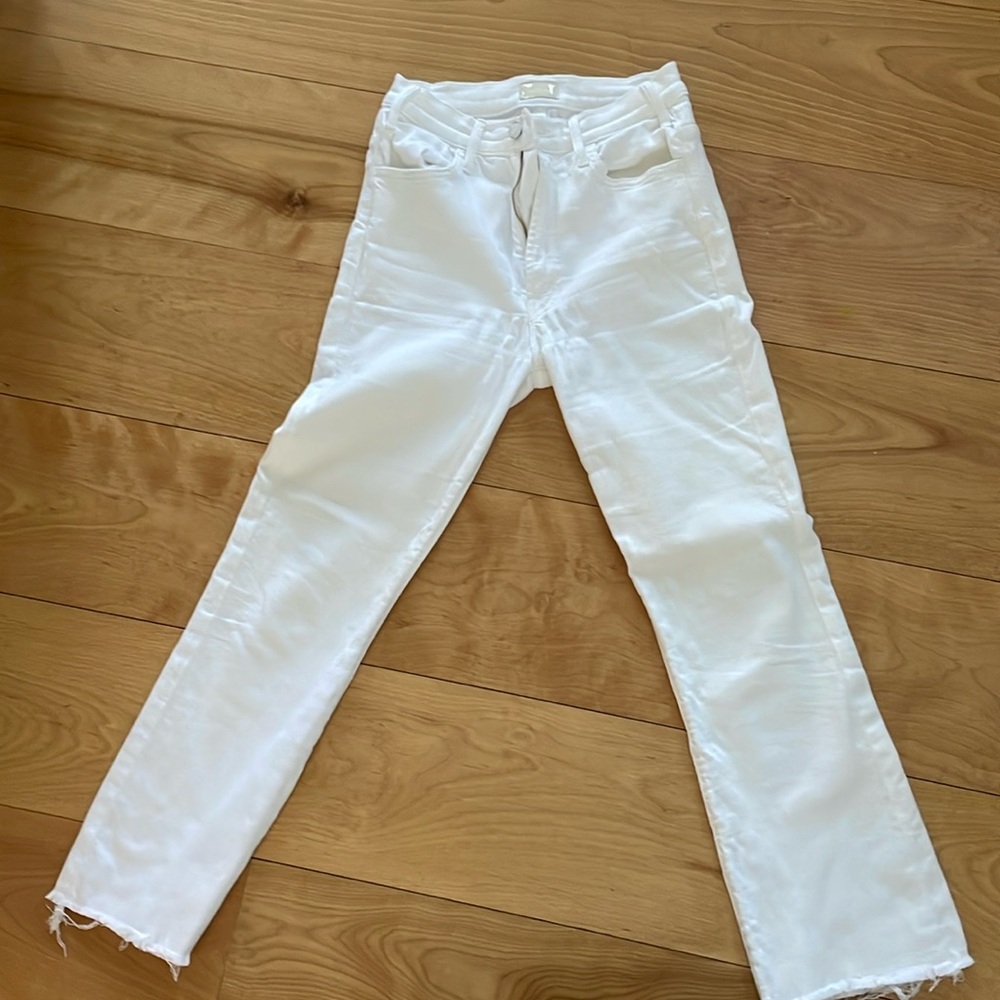 Mother Hustler Ankle Fray jeans